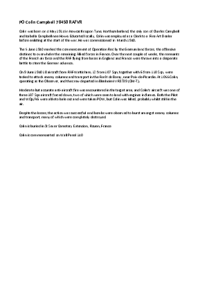 A preview of a PDF biography for Campbell, Colin